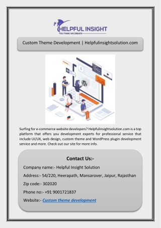Custom Theme Development | Helpfulinsightsolution.com