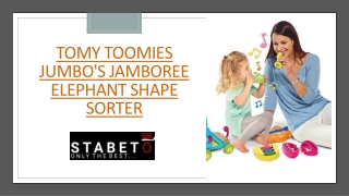 TOMY Toomies Jumbo's Jamboree Elephant Shape Sorter