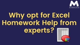 Why Opt for Excel Homework Help from Experts?