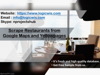 Scrape Restaurants from Google Maps and Yellowpages