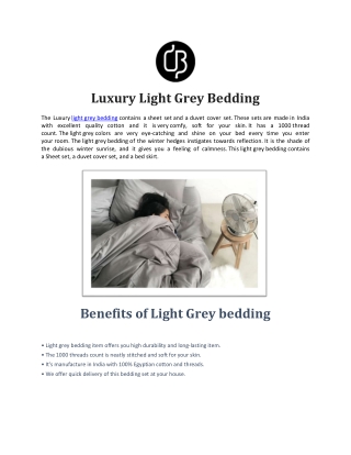 Light grey bedding