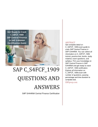 [2021] SAP C_S4FCF_1909 Questions and Answers