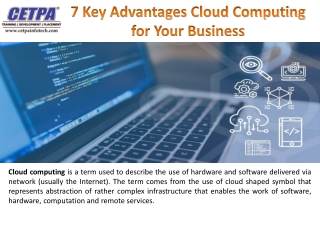 7 Key Advantages of Cloud Computing for Your Business