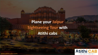 Plane your Jaipur Sightseeing Tour with Atithi cabs