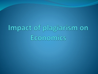 The Effect of the Economy on Plagiarism