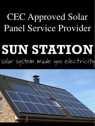 CEC Approved Solar Panel Service Provider