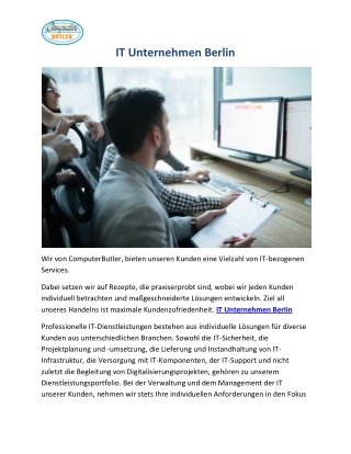 IT Unternehmen Berlin
