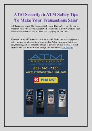 ATM Security: 6 ATM Safety Tips To Make Your Transactions Safer