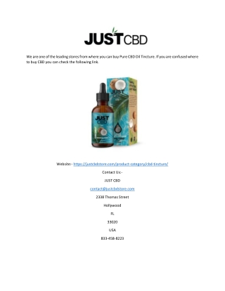 CBD tincture | Justcbdstore.com