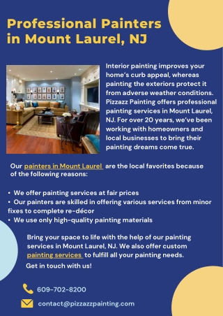 Professional Painters in Mount Laurel, NJ