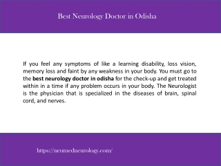 Best neurology doctor in odisha