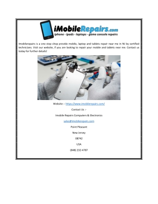 Computer, Tablet and Phone Screen Repair Near Me in NJ
