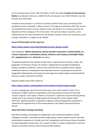 Peripheral Artery Disease Market