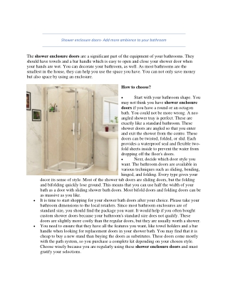 Shower Doors - A Simple Solution For Getting A Stylish Image!