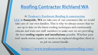 Roofing Contractor Richland WA