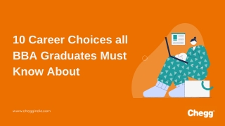 Career Choices for all BBA Graduates