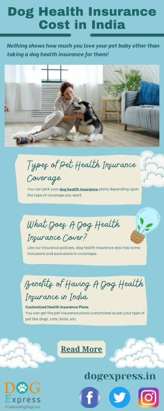 Dog Health Insurance Cost in India