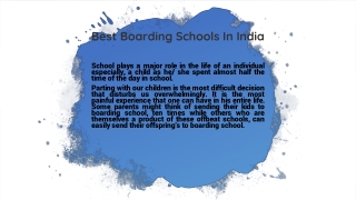 Best Boarding Schools in India