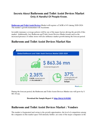 Secrets About Bathroom and Toilet Assist Devices Market Only A Handful Of People Know.