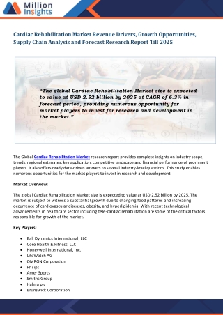 Cardiac Rehabilitation Market