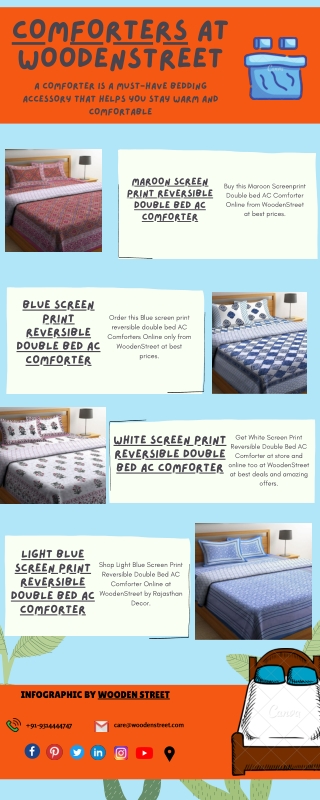 Buy Latest Bedsheet with Comforters Online only @Wooden Street