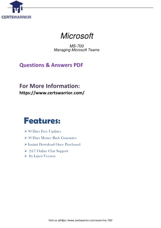 MS-700 PDF Training Guides Preparation Material