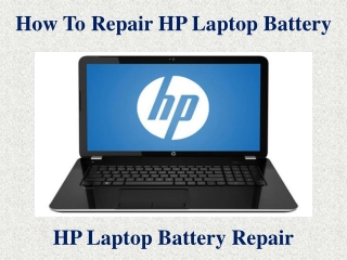How To Repair HP Laptop Battery