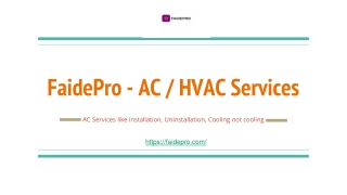 Faidepro AC Services - HVAC Service Rajkot