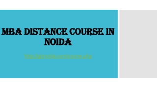 MBA Distance Course in Noida