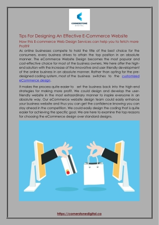 Tips For Designing An Effective E-Commerce Website