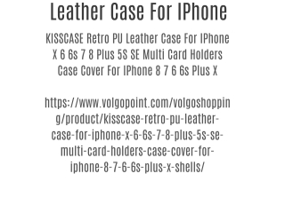 Leather Case For IPhone