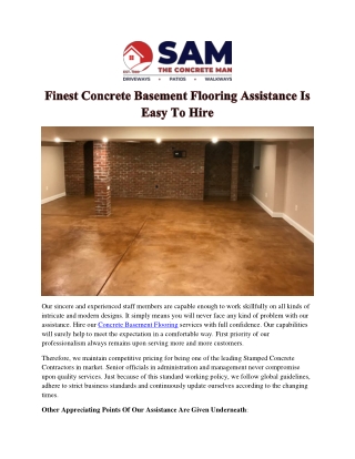 Call Us for Concrete Basement Flooring Services