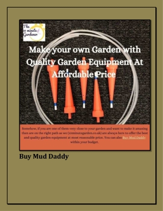 Make your own Garden with Quality Garden Equipment At Affordable Price