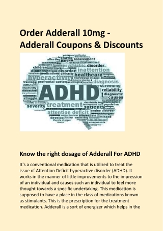 Order Adderall 10mg - Adderall Coupons & Discounts