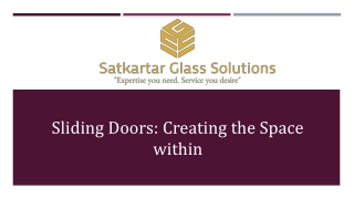 Sliding Doors: Creating the Space within