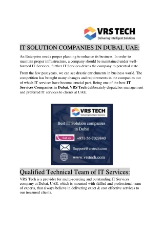 IT Services Dubai