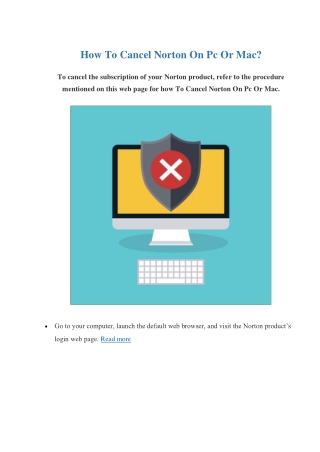 How To Cancel Norton On Pc Or Mac? | Simple Instructions