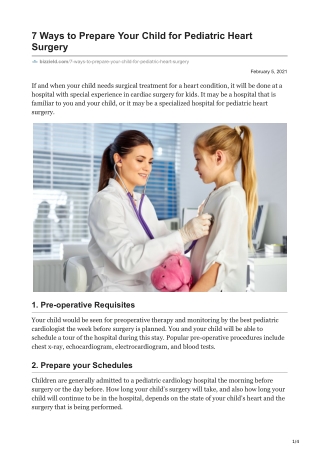 7 Ways to Prepare Your Child for Pediatric Heart Surgery