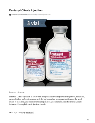 Fentanyl Citrate Injection