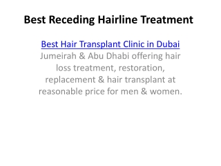 Best Receding Hairline Treatment