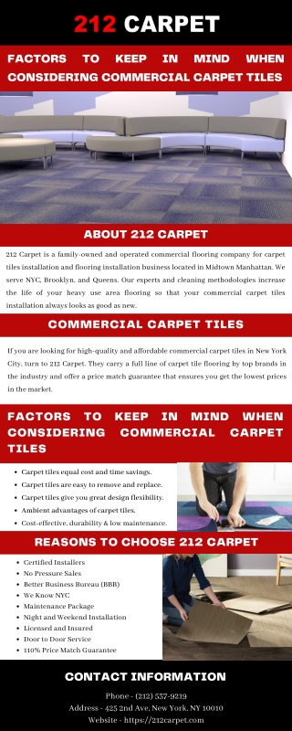 Factors to Keep in Mind When Considering Commercial Carpet Tiles