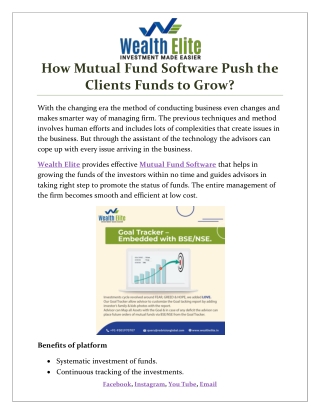 How Mutual Fund Software gives Load Free Units?