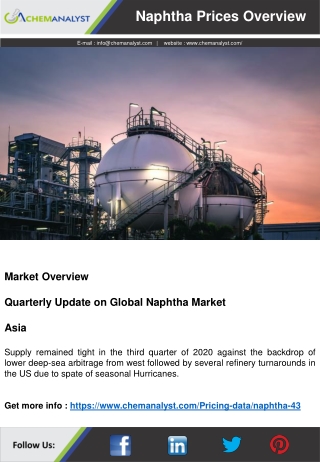 Naphtha Prices, News, Database, Chart,  Trend | ChemAnalyst
