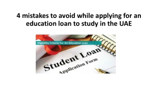 4 mistakes to avoid while applying for an education loan to study in the UAE