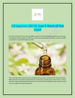 Buy Best Full Spectrum CBD Oil | CBD Uprooted Health