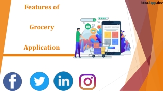 Features of Grocery Application