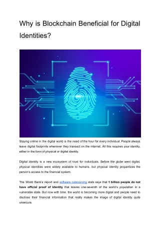 Why is Blockchain Beneficial for Digital Identities?