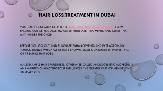 Hair loss treatment in Dubai