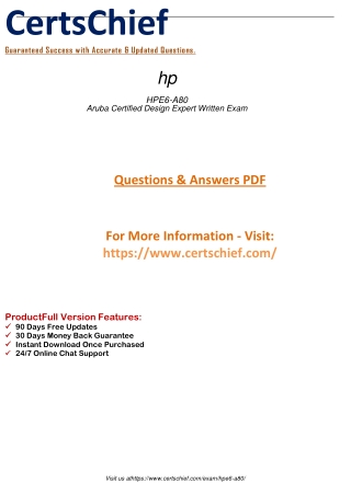 HPE6-A80 Real PDF Exam Material 2020