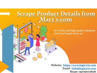 Scrape Product Details from Macy's.com